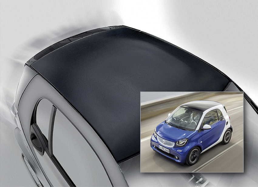 Un toit automobile en nid d’abeille pour la nouvelle Smart Fortwo